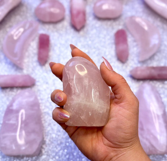Rose Quartz Extra Large Freeform Crystal Tower - 334g