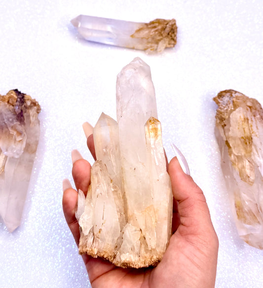 Himalayan Cathedral Clear Golden Quartz Cluster “Harlem” 316g