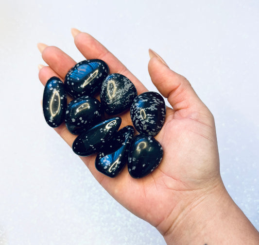 Snowflake Obsidian Tumble Stone Large