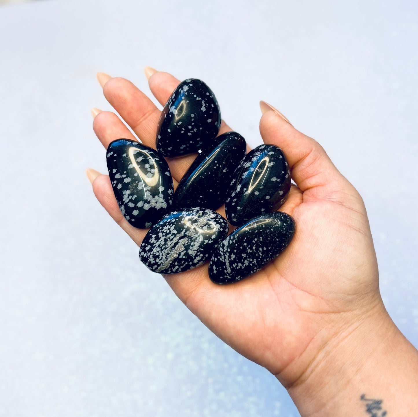 Snowflake Obsidian Tumble Stone Extra Large