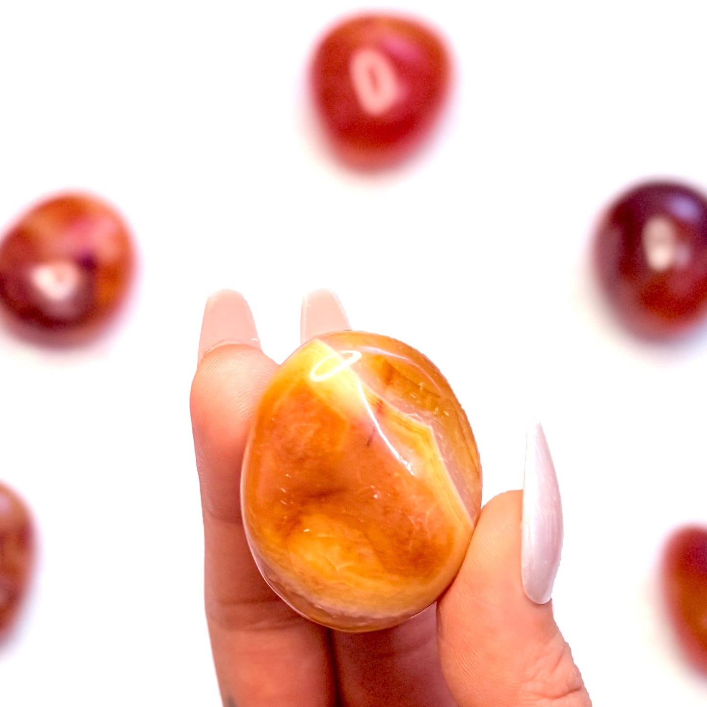 Carnelian Palm Stone #13 42g.