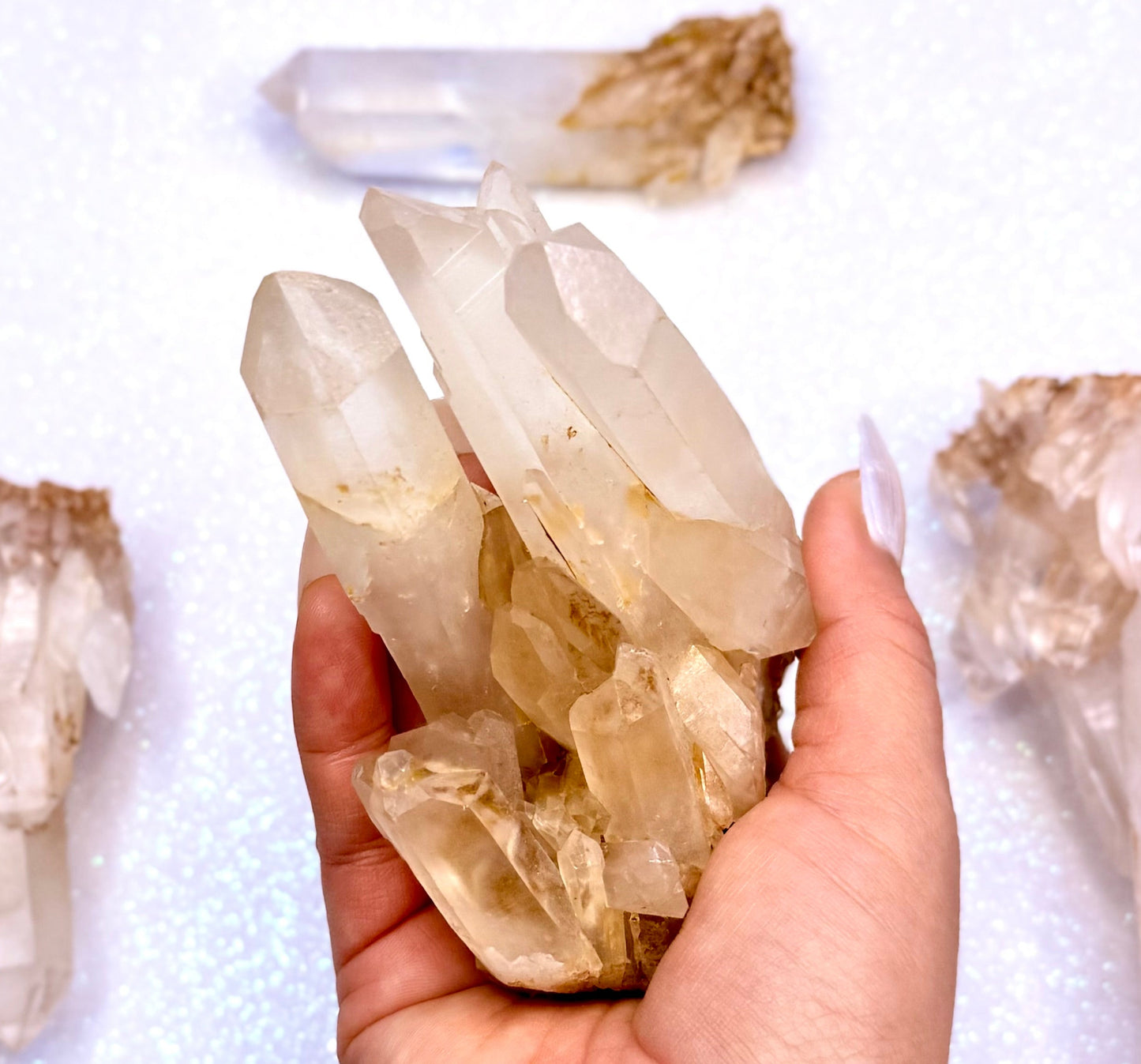 Himalayan Cathedral Clear Golden Quartz Cluster “Hunter” 330g