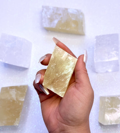 Orange Iceland Spar Honey Optical Calcite 129g #1