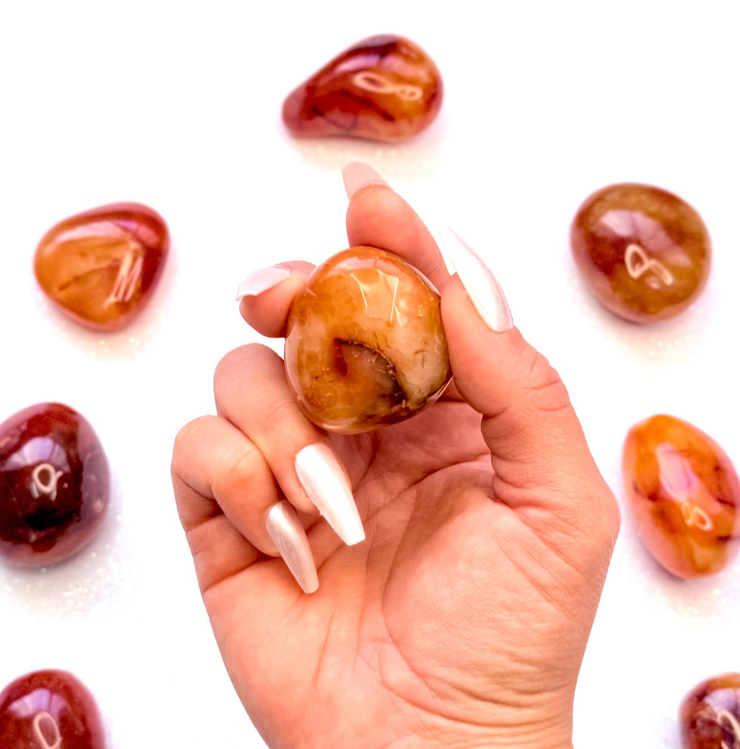 Carnelian Palm Stone #6 51g