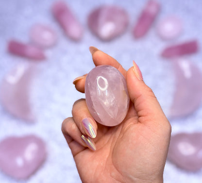 Rose Quartz Palm Stone #5