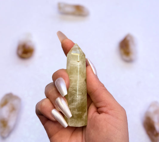 Citrine point generator tower crystal for wealth prosperity abundance luck business entrepreneurs cashflow money  business owners