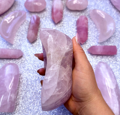 Rose Quartz Polished Crystal Bowl Large - 0.815kg