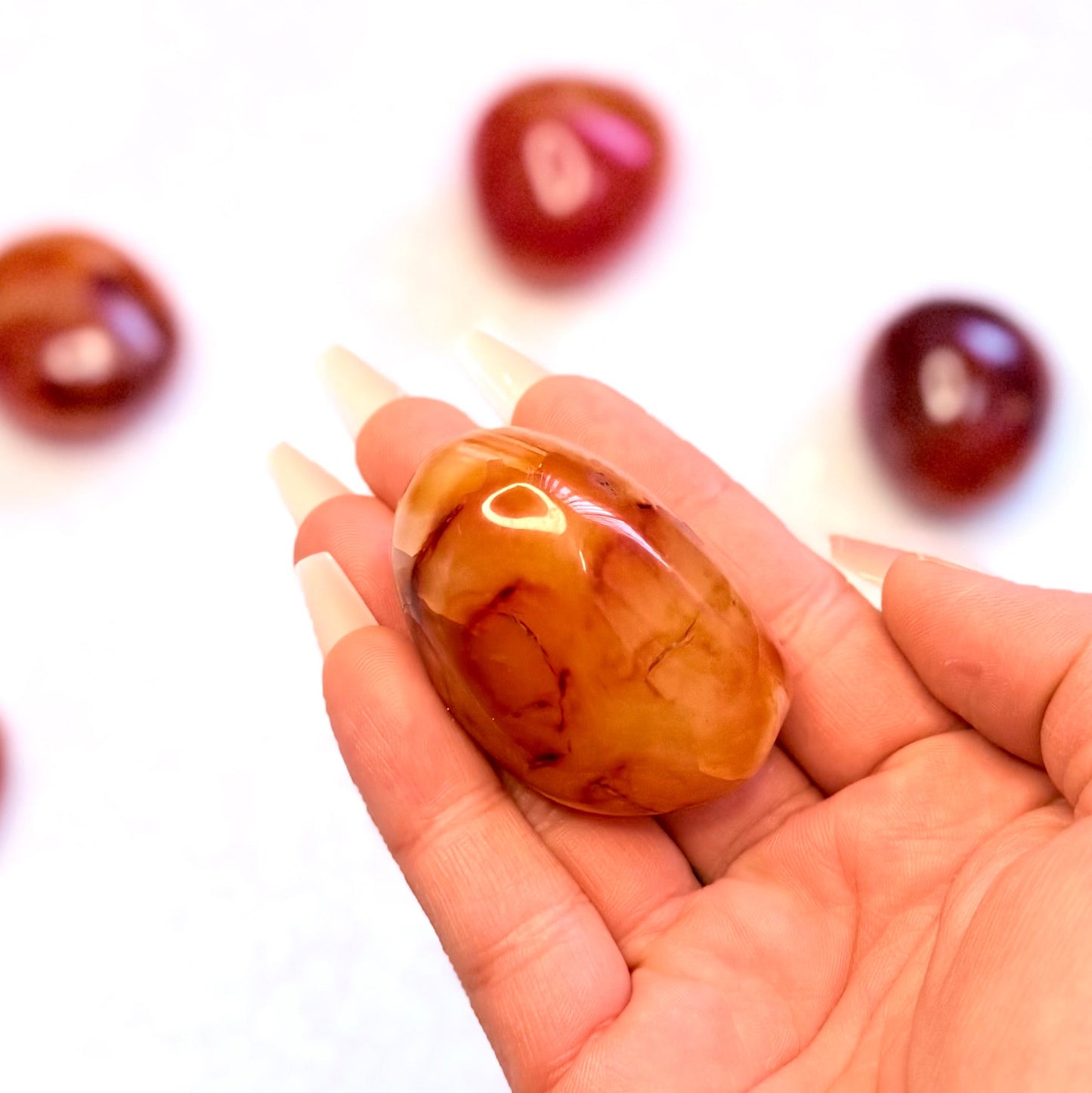 Carnelian Palm Stone #10 61g