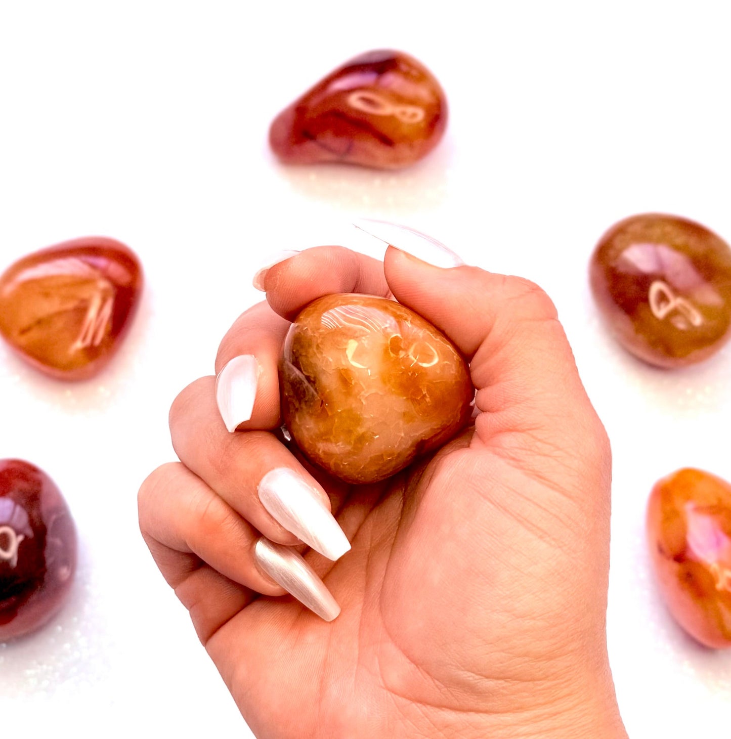 Carnelian Palm Stone #6 51g