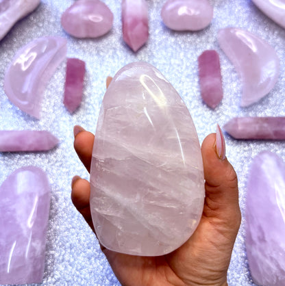 Rose Quartz Large Freeform Crystal Tower 0.595kg