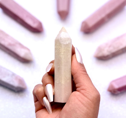 Pink Peruvian Opal Point Generator Tower 97g #10