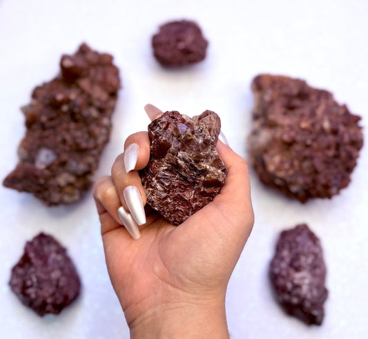 Red Calcite Raw From Mexico 109g #7