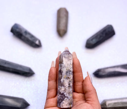 Flower Agate Point Generator Tower 80g #7