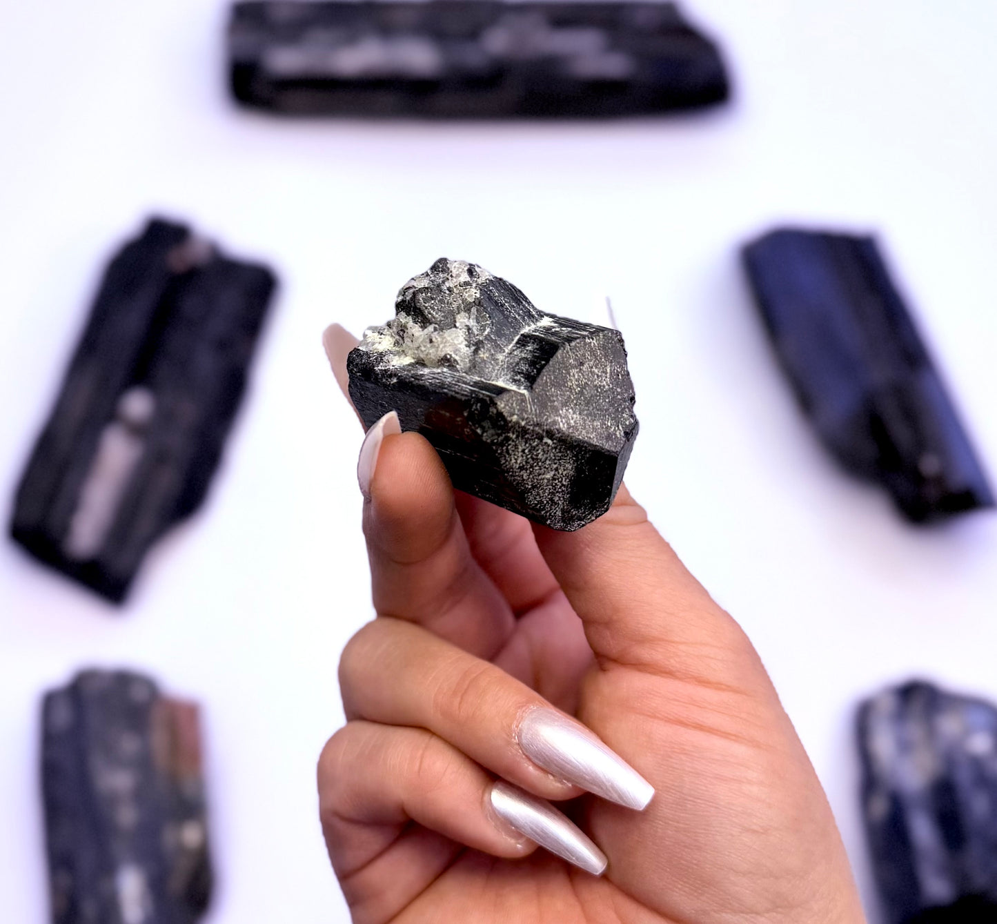 Black Tourmaline with Mica 84g Raw #15