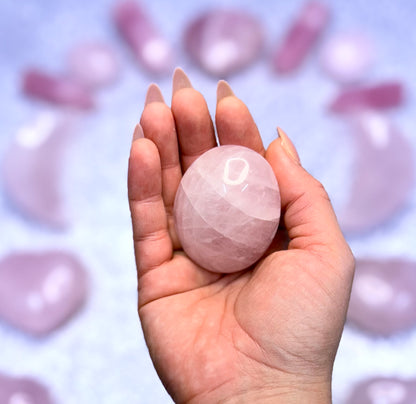 Rose Quartz Palm Stone #4