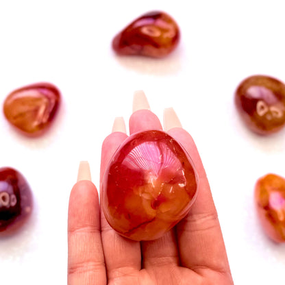 Carnelian Palm Stone #12 74g