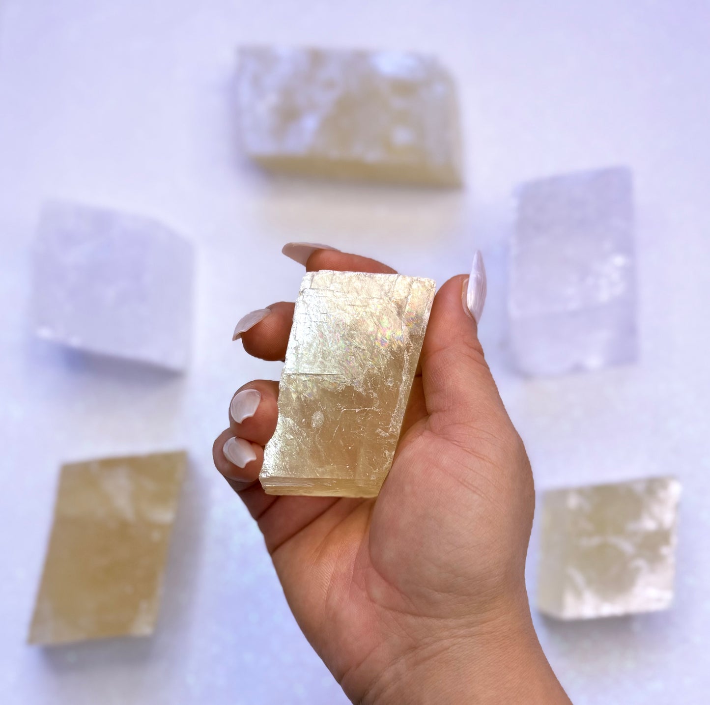 Orange Iceland Spar Honey Optical Calcite 129g #1