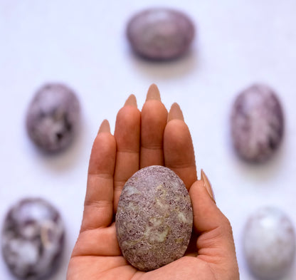 Pink Tourmaline Rubelite Palm Stone 95g #9