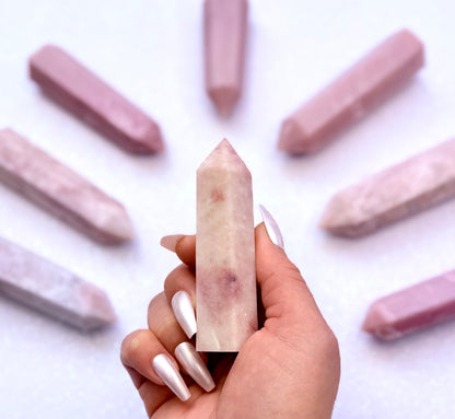 Pink Peruvian Opal Point Generator Tower 102g #11