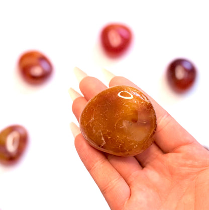 Carnelian Palm Stone #1 71g