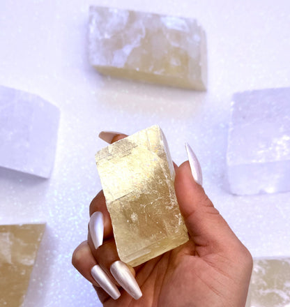 Orange Iceland Spar Honey Optical Calcite 129g #1