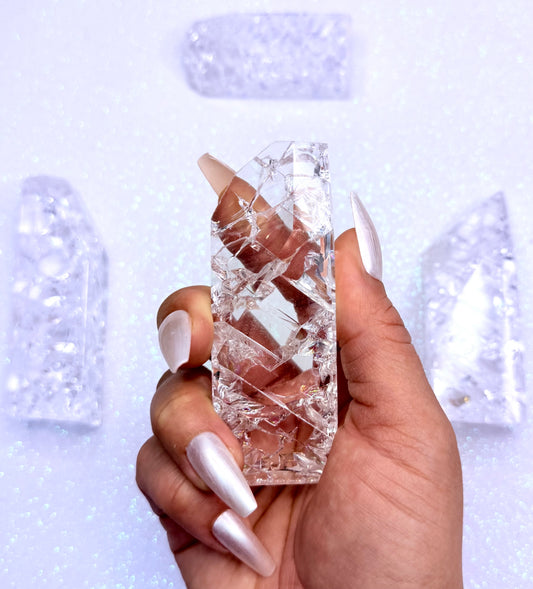 Crackle Quartz Freeform Tower 135g #5