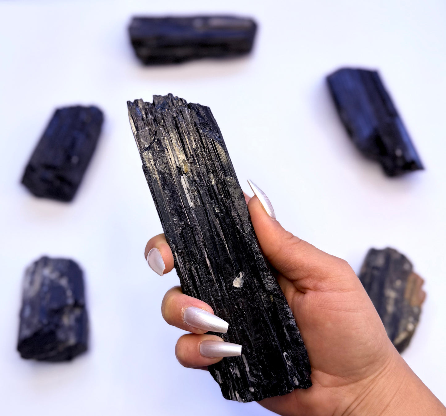 Black Tourmaline Raw 375g #8