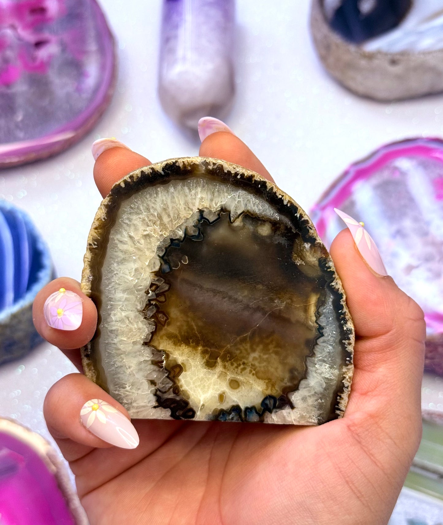 Brown Agate Basecut Freeform Standing Tower Crystal ‘Blake’ 235g