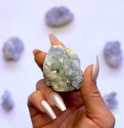 Celestite Cluster Egg 103g #1