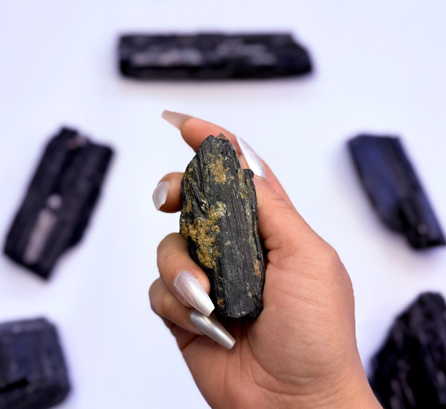 Black Tourmaline with Mica Raw 155g #13