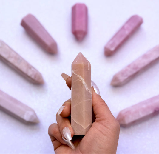 Pink Peruvian Opal Point Generator Tower 142g #1