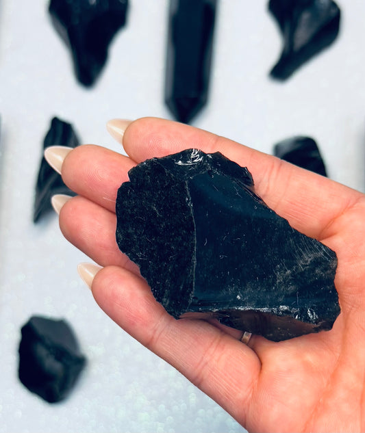 Black Obsidian Natural Raw Chunk #3