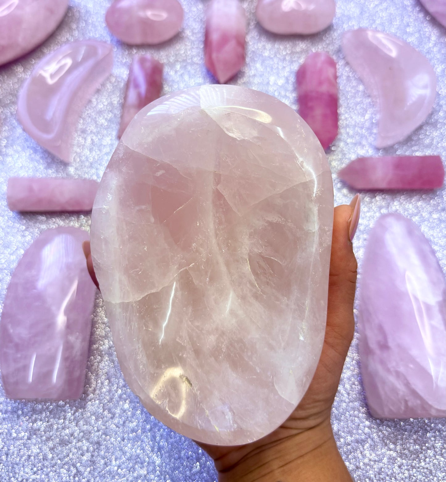 Rose Quartz Crystal Bowl Large - 0.958g