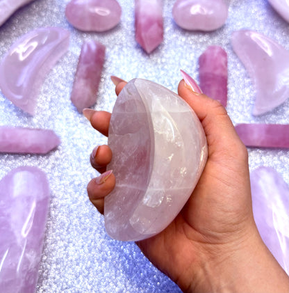 Rose Quartz Polished Crystal Bowl - 0.538kg