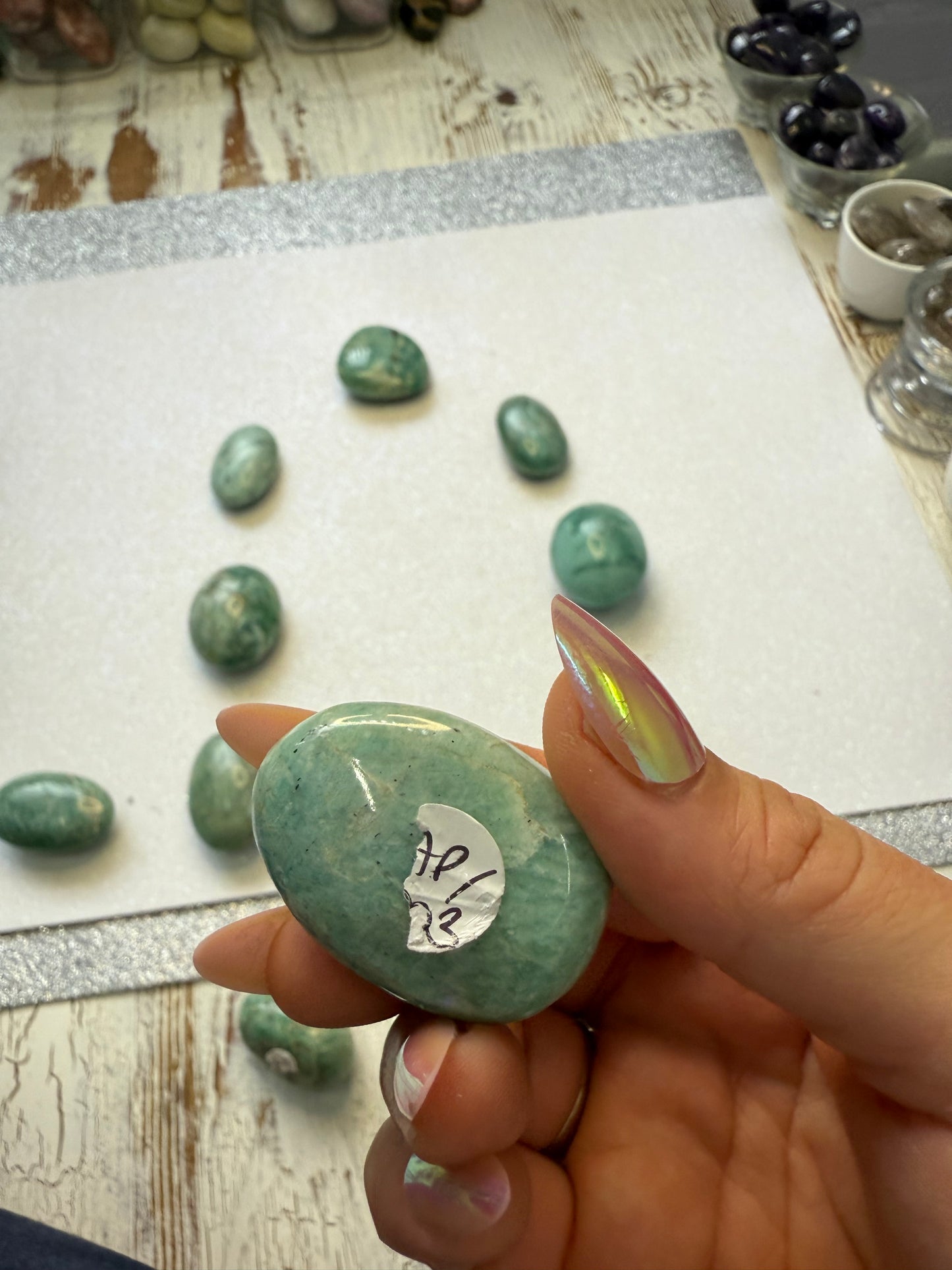 Amazonite Palm Stone #8
