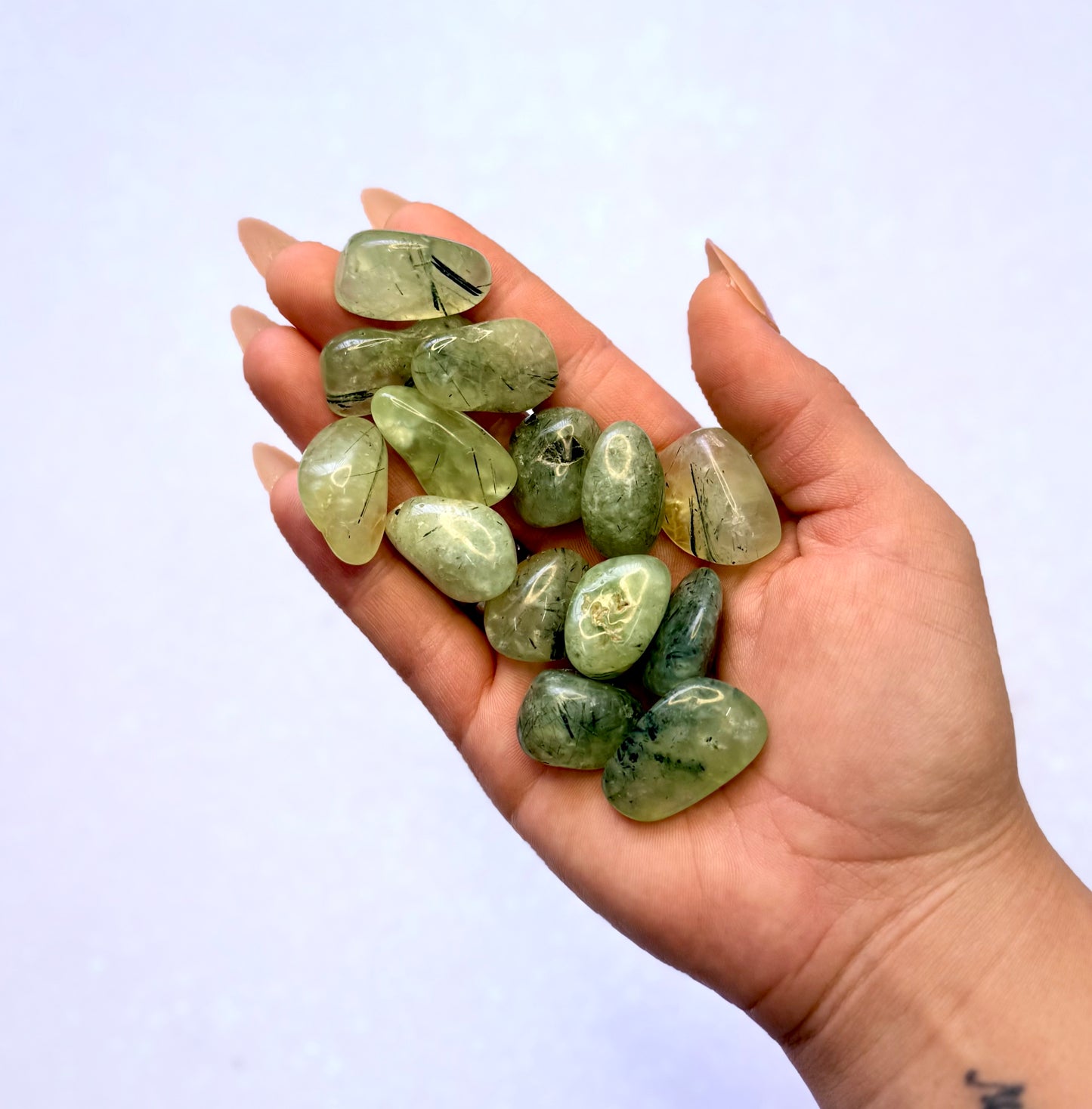 Prehnite Epidote Tumble Stone Medium