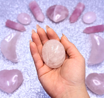 Rose Quartz Palm Stone #10