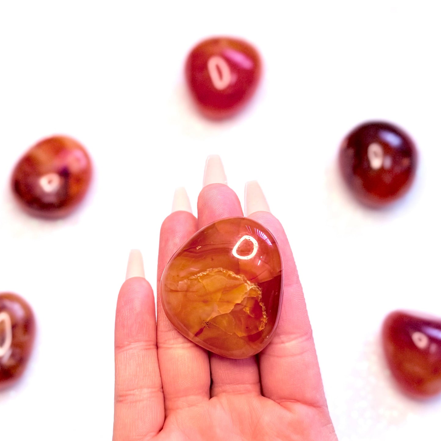 Carnelian Palm Stone #2 45g