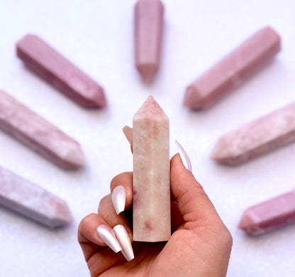 Pink Peruvian Opal Point Generator Tower 102g #11