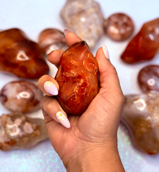 Carnelian Flame Freeform Tower ‘Camila’ 203g