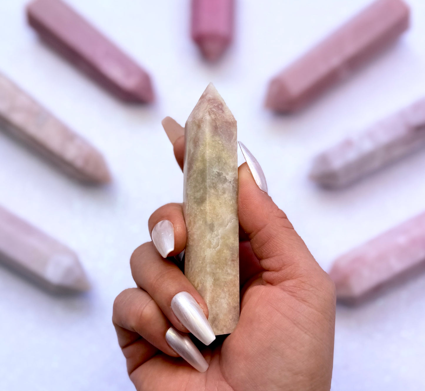 Peruvian Pink Opal Tower 97g #4