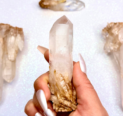 Himalayan Cathedral Clear Golden Quartz Cluster “Harper” 93g
