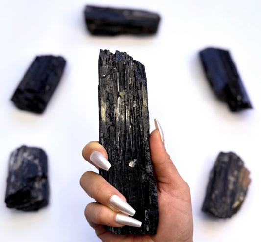 Black Tourmaline Raw 375g #8