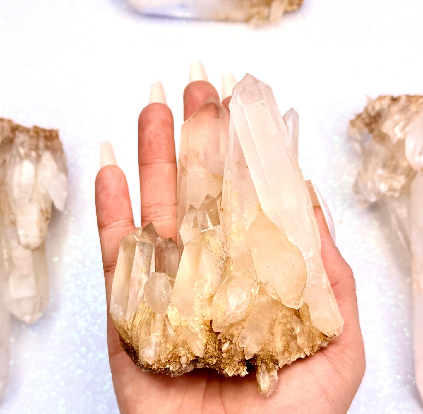 Himalayan Cathedral Clear Golden Quartz Cluster “Hunter” 330g