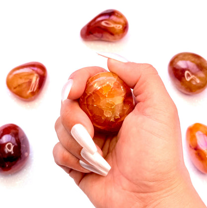 Carnelian Palm Stone #7 59g