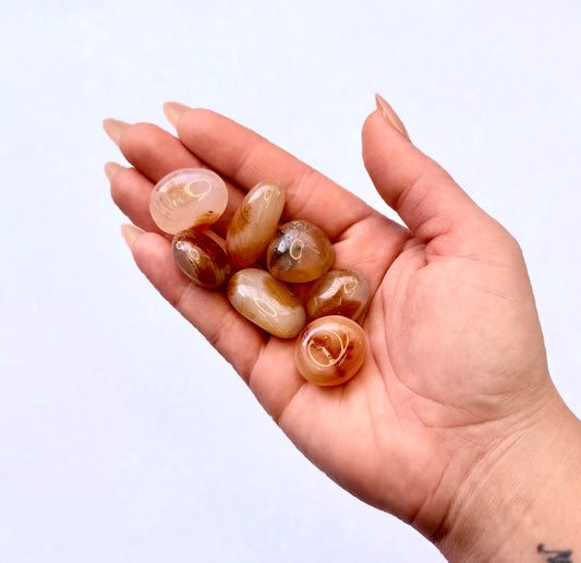 Orange Agate Tumble Stone Medium