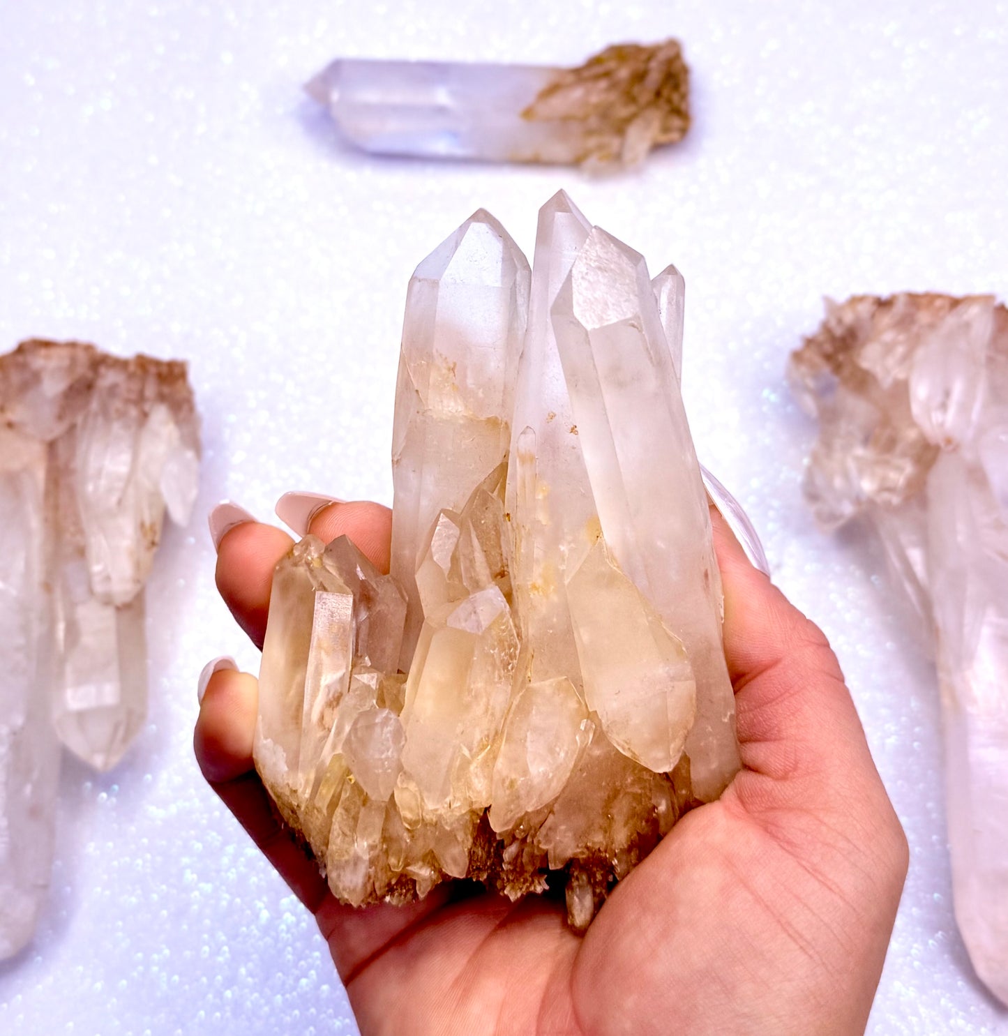 Himalayan Cathedral Clear Golden Quartz Cluster “Hunter” 330g