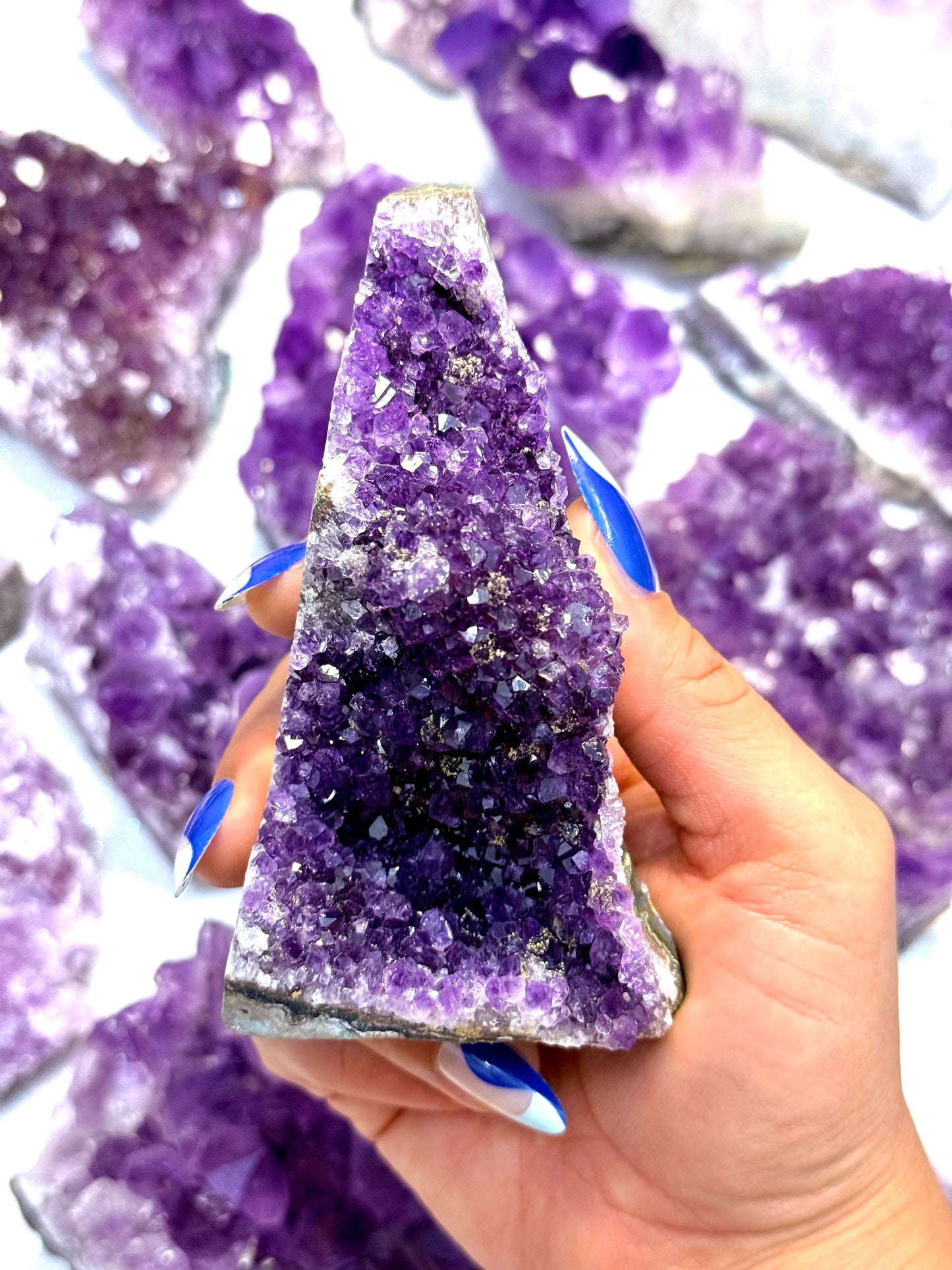 Amethyst Cluster with Pyrite inclusions ‘Amarni’ 259g