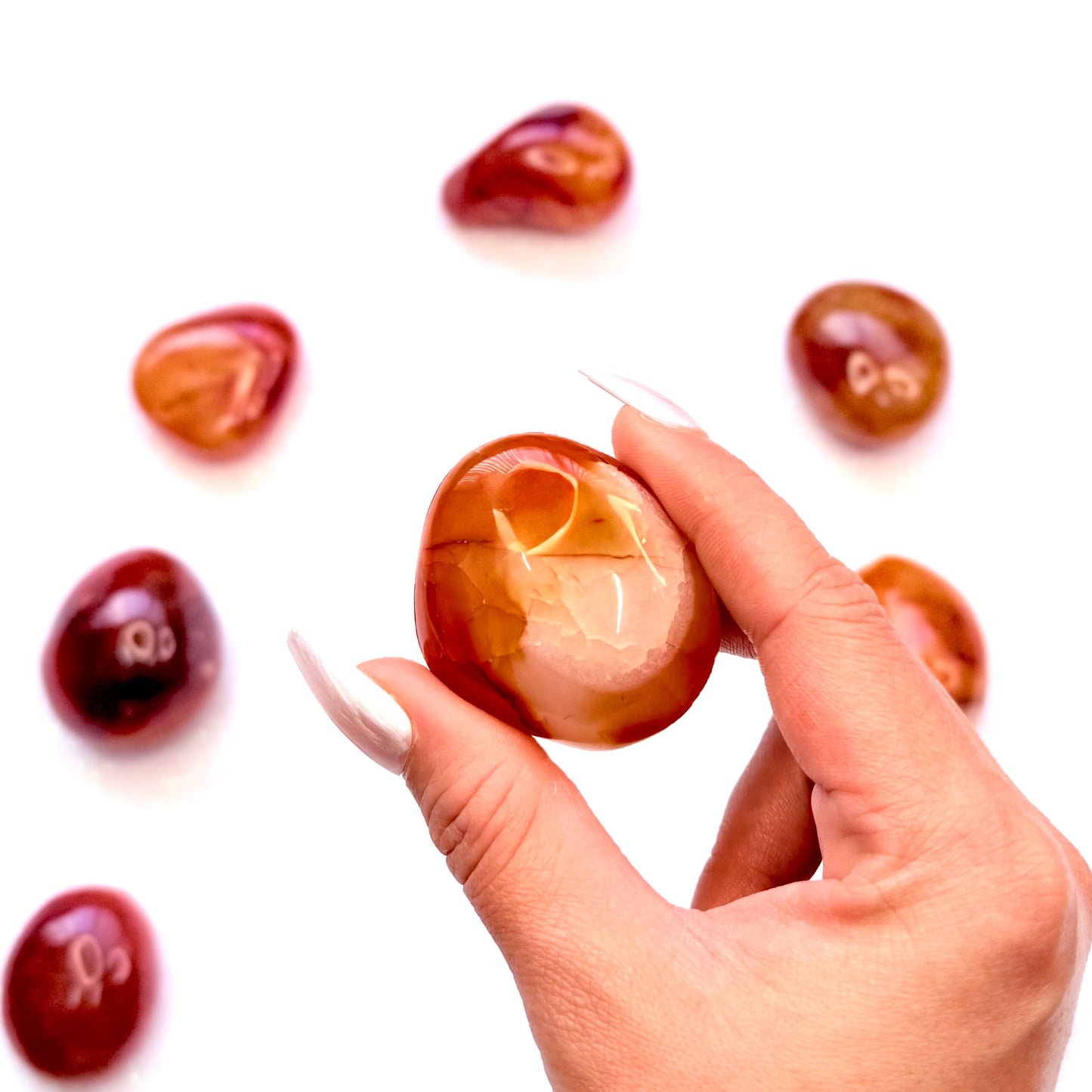 Carnelian Palm Stone #12 74g