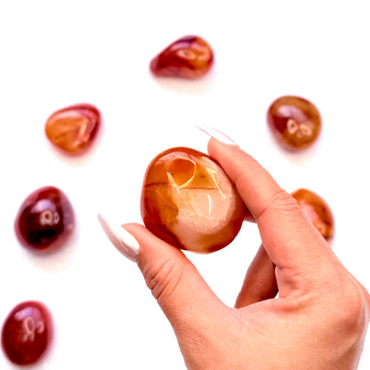 Carnelian Palm Stone #12 74g